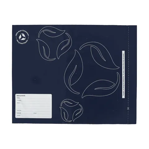 Ecopack Lineflow 400mm w x 440mm h + 70mm (flap) Recycled Courier Bags 50pck