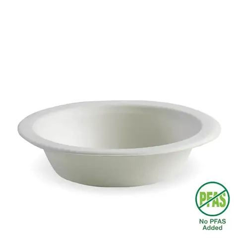 Biopak 470ml / 16oz White Plant Fibre BioBowl 125 units per slve