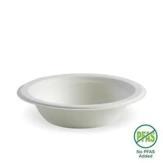 Biopak 390ml / 12oz White Plant Fibre BioBowl 125 units per slve