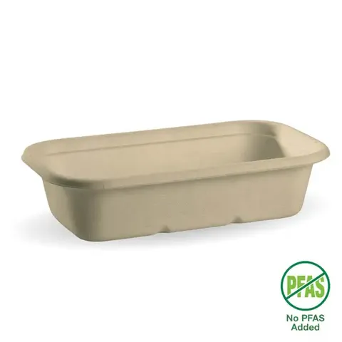 Biopak 1000ml Plant Fibre Tray 125 units per slve