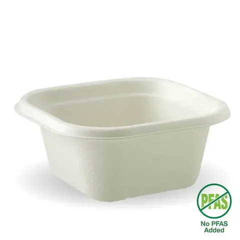 Biopak 480ml White Plant Fibre Takeaway Base 50 units per slve