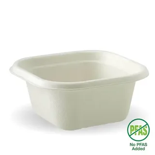 Biopak 480ml White Plant Fibre Takeaway Base 50 units per slve