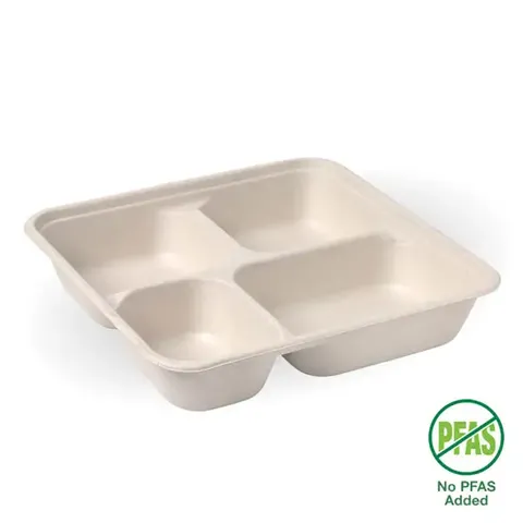 Biopak 4-Compartment Large Natural Plant Fibre Base 150 units per slve