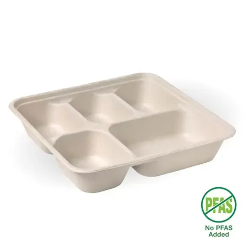 Biopak 5-Compartment Large Natural Plant Fibre Base 150 units per slve