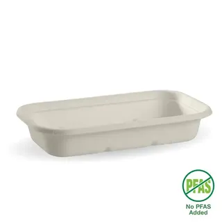 Biopak 750ml White Plant Fibre Takeaway Base 50 units per slve