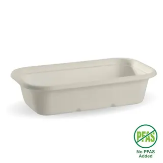 Biopak 1000ml White Plant Fibre Takeaway Base 50 units per slve