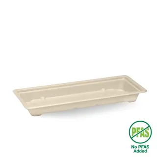 Biopak Long Plant Fibre Sushi Tray 100 units per slve