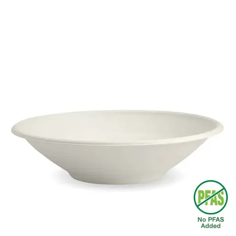 Biopak 800ml / 24oz White Plant Fibre BioBowl