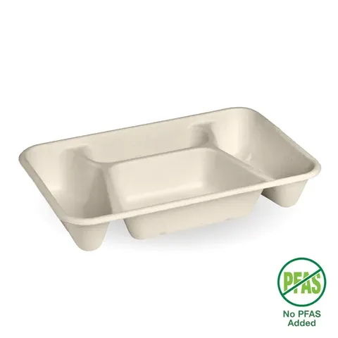 Biopak 4-Compartment Natural Plant Fibre Takeaway Base 150 units per slve