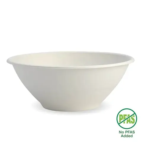 Biopak 1,180ml / 40oz White Plant Fibre BioBowl 50 units per slve
