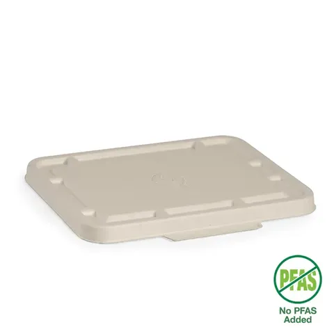 Biopak 2 & 3-Compartment Natural Plant Fibre Takeaway Lid 125 units per slve