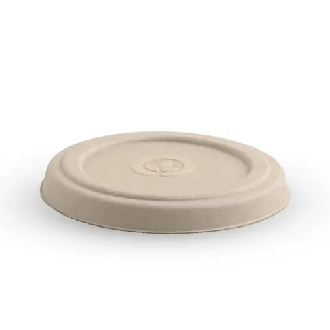 Biopak 90ml-120ml Natural Plant Fibre Sauce BioCup Lid 125 units per slve