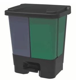 Dual sided 2 x 20L Heavy Duty Pedal Bin