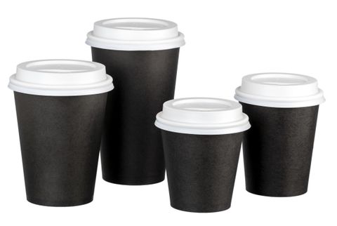 Matthews Black 8oz (280ml) Double Wall PE Paper Cup 90mm 25 per slve 20 slves per carton