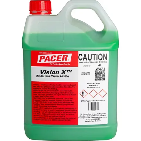 Pacer Vision X Windscreen Additive 4 Ltr