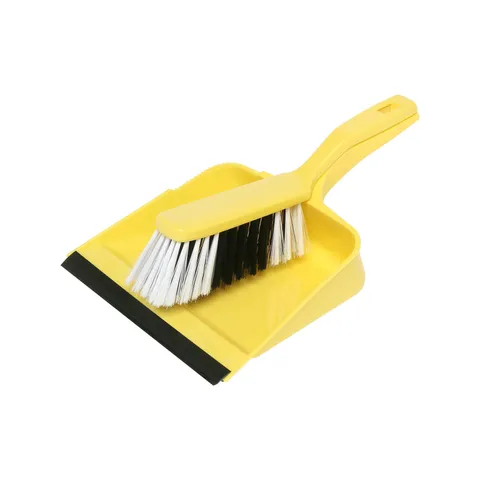 Edco Dust Pan & Brush Set- Yellow