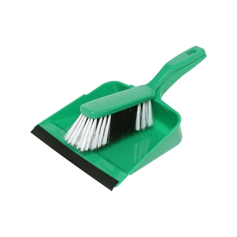 Edco Dust Pan & Brush Set- Green