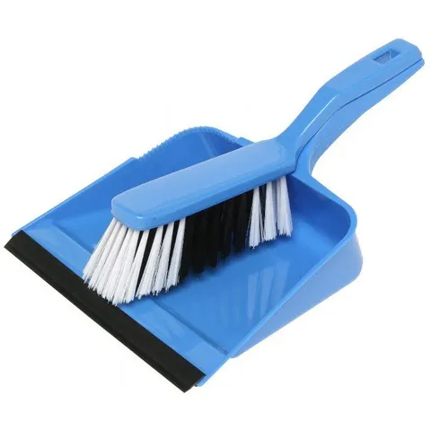 Edco Dust Pan & Brush Set- Blue