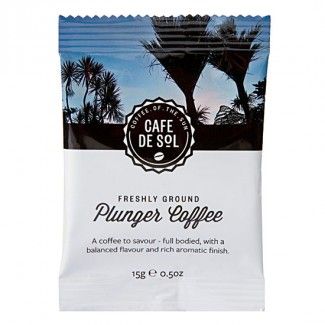 Healthpak Cafe de Sol Plunger Coffee 15gm 100 units per ctn