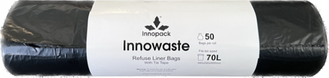 Innowaste 70L Bin Liner 340x290x900mm 50 Roll