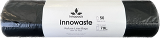 Innowaste 70L Bin Liner 340x290x900mm 50 Roll
