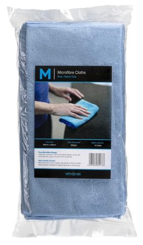 Matthews Microfibre Cloths Blue, 400mm x 400mm, 300gsm