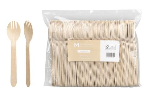 Matthews Spork Wooden 160mm Long 100pk