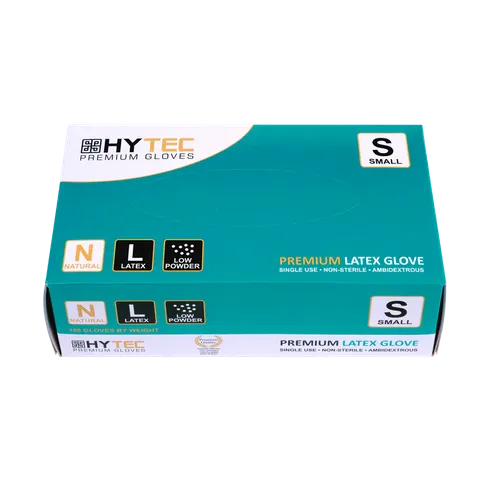 Pacific Hygiene Hytec Latex Low Powder Gloves Small