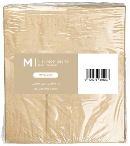 Matthews #5 Flat Brown Paper Bag 235x270mm 500pk