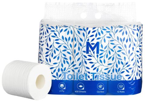 Luxury Unwrapped Toilet Tissue Boxed White, 2 Ply, 250 Sheets, 12 Pack x 4