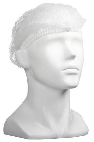 Matthews White 61cm Crimp Mob Cap Hair Net 100 per slve