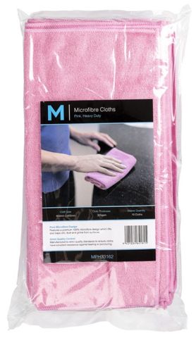 Matthews Red 10pack Microfibre Cloths 400mm x 400mm, 300gsm