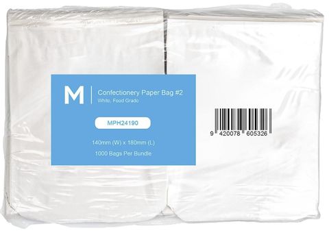 Matthews #2 Confectionery Bag 165x190mm 1000 units per pk (FBW02)