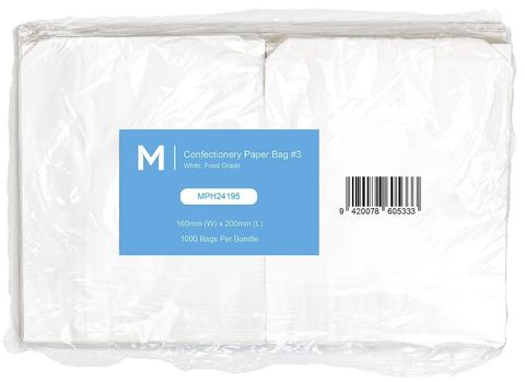 Matthews #3 Confectionery Bag178mm x 210mm 1000 units per pk (FBW03)