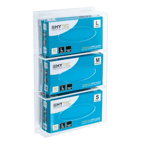 Pacific Hygiene Triple Pack Glove Dispenser Perspex