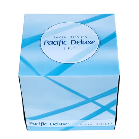 Pacific Hygiene Facial Tissues 2ply Deluxe cube 90 per pk