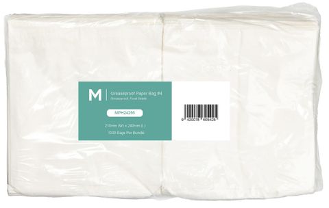 Matthews #4 Grease Proof Bag 200mmx240mm 1000pk