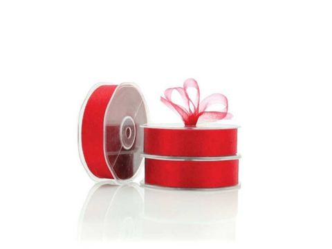 Ribbon Red Chiffon 25mm x 50m