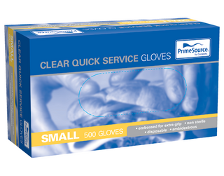 Prime Source Quick Service Gloves Small Powder Free 500 per pk