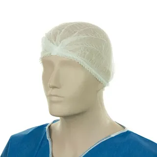 Bastion 53cm White Crimp Hat Disposable 100pack