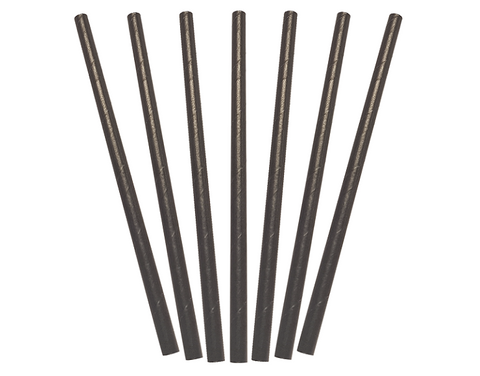 MPM Straw Cocktail Black Paper 250 units per pk