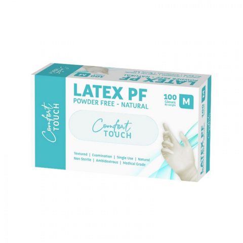 Comfort Touch Medium Latex Gloves 100/Box