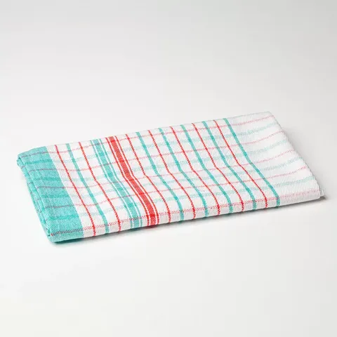 Tea Towel #10 Red / Green Check 46x76cm 102gram