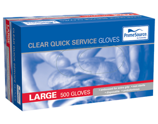 Prime Source Quick Service Gloves Large Powder Free 500 per pk