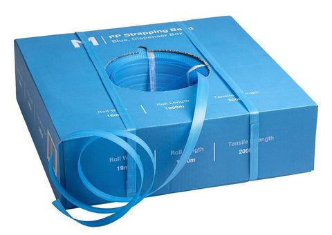 Matthews 19mmx1000mx0.65mm Blue Strapping 200Kgf