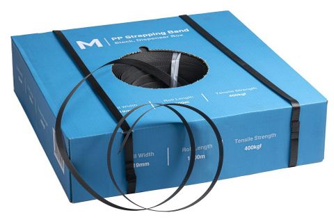 Matthews 19mmx1000mx0.85mm Black Strapping 400Kgf