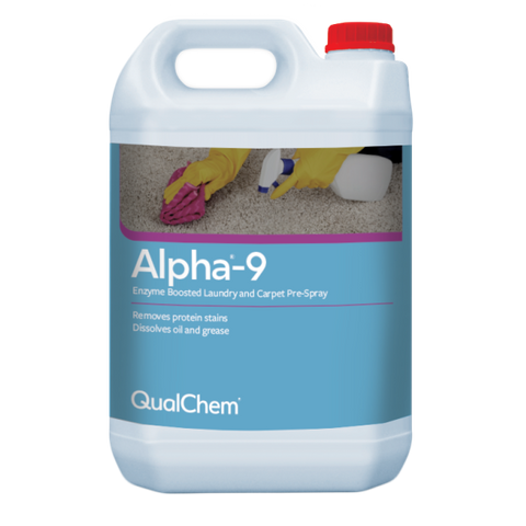 QualChem Alpha 9 Enzyme Boosted Laundry Pre-Spray 5 Ltr