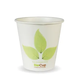 Biopak 230ml / 6oz Leaf Single Wall Biocup 50 units per slve