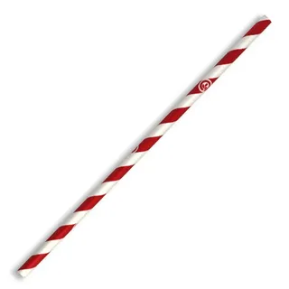 Biopak 6mm Regular Red/White Stripe Biostraw 250 units per slve