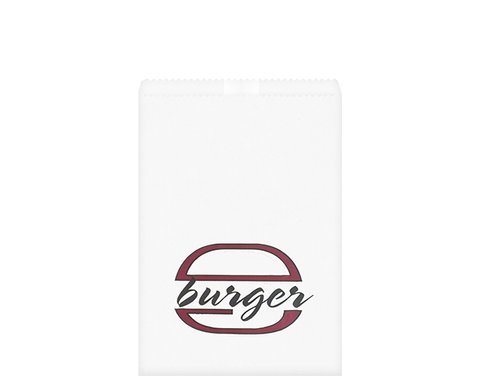 MPM Grease Proof Bag Printed BURGER 165 x 240 mm 1000 per pk